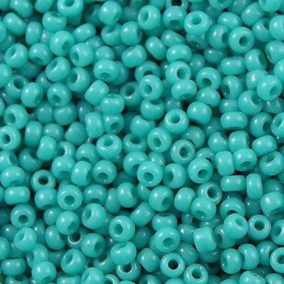 Miyuki Seed Beads 6/0 Opaque Turquoise Green, 0412