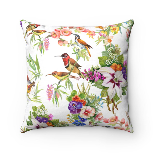Birds & Flowers Pillow