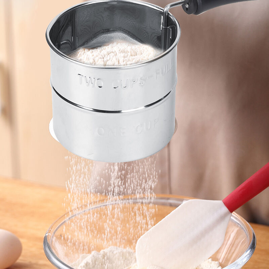YD - Household Single Layer Handheld Flour Powder Sifter Fine Mesh Sieve Kitchen Bakeware Supplies