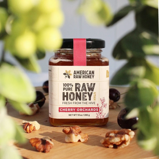 Cherry Blossom Honey, Raw Organic Honey, Raw Pure Honey