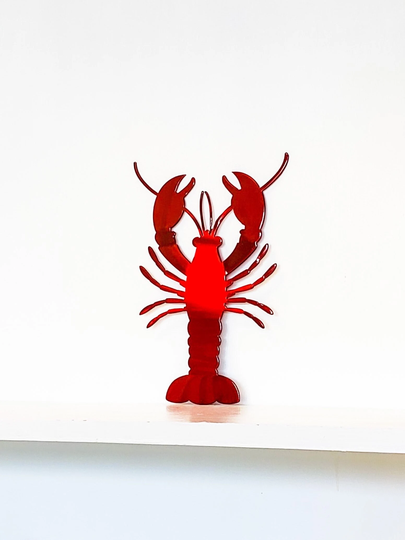 Lobster Metal Wall Art | Nautical Decor Ocean Sea Beach Theme Fishing & Boat Gift Outdoor Sign
