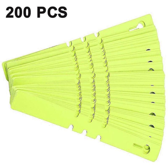 200pcs Plastic Plant Tree Tags Garden Plant Labels Plant Hanging Tags - Yellow