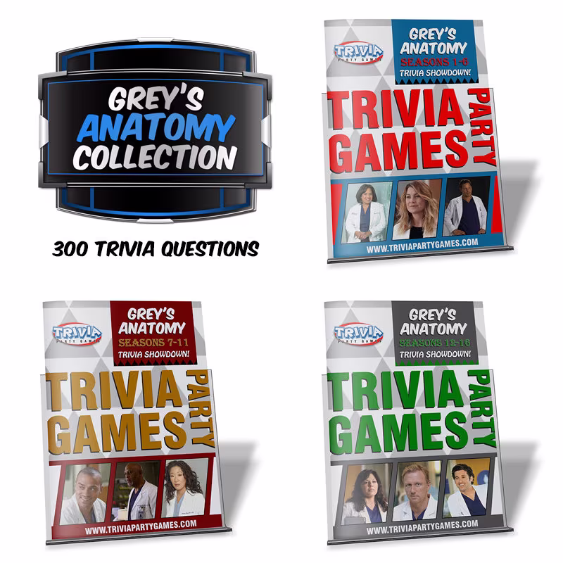 Grey's Anatomy Trivia Party Game - Seasons 1-16