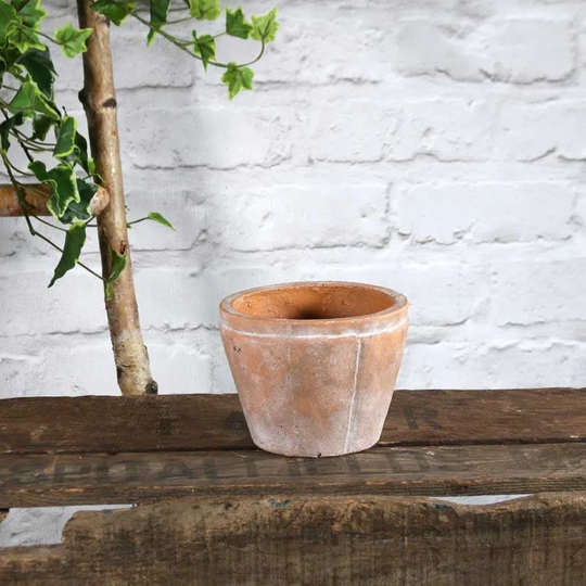 Rustic Ceramic Flowerpot 10cm Planter
