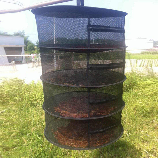 Drying Rack Net 6 Layers with Zipper Folding Mesh Hanging Dryer Rack