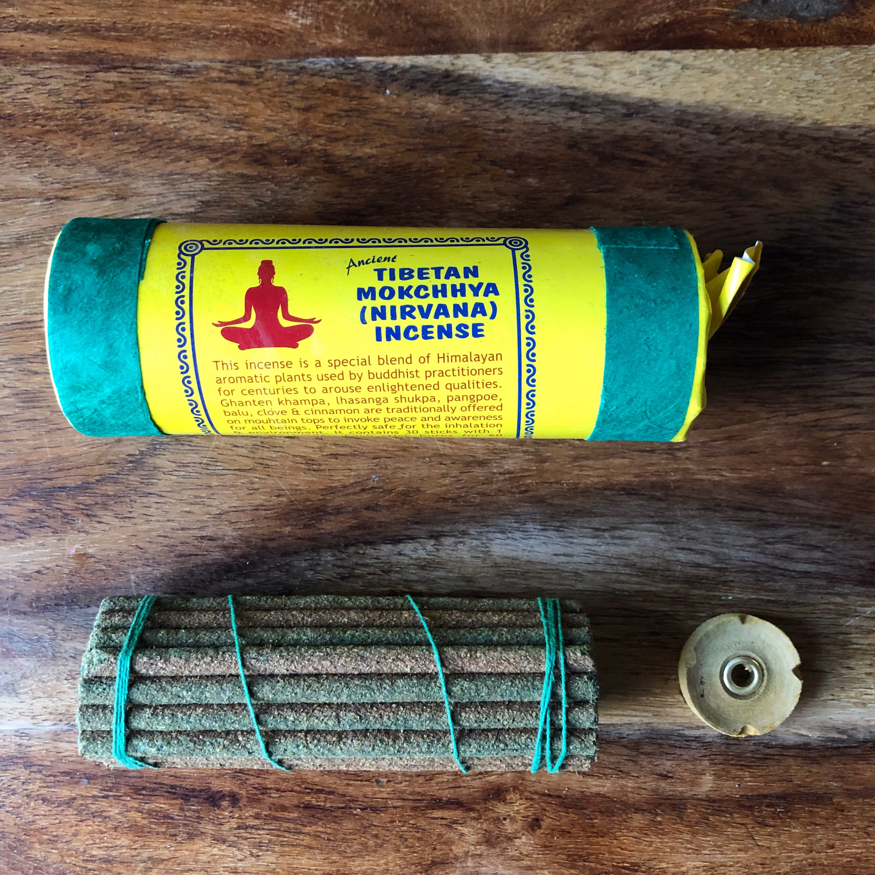 Tibetan Mokchhya | Nirvana Incense| Traditionally Made Nepalese Hand Rolled Incense & Holder