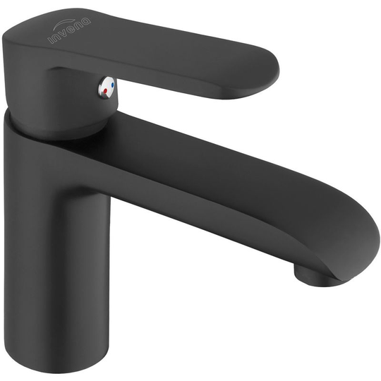 Bathroom Basin Standing Faucet Mixer Single Lever Tap Black Powder Coated Brass