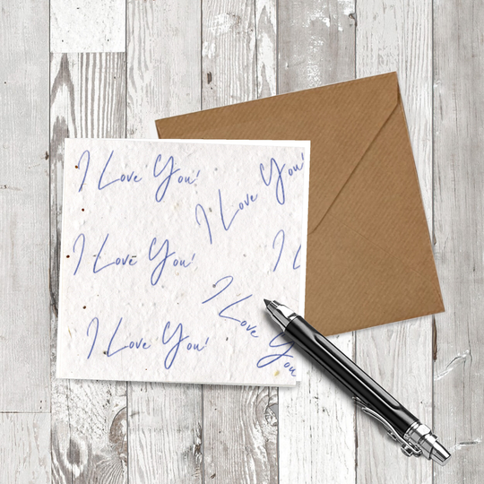 Plantable Greetings Card, Seeded, Recycled Square I Love You