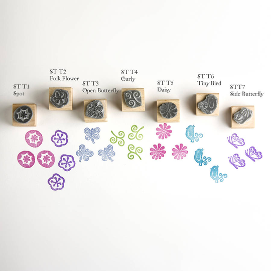 Tiny Rubber Stamps; Birds Butterflies And Flowers