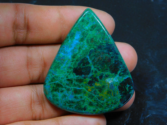 Chrysocolla Cabochon Gemstone 100 % Natural Loose Stone Wirewrapping Jewelry Making 163 Ct 51 X 43 Mm # 7392