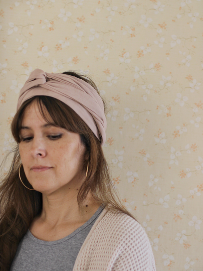 Organic Cotton Head Wrap Plant Dyed Minimalistic Turban Sustainable Ethically Made Eco Friendly Gift Naturally Bohemian Hair Scarf