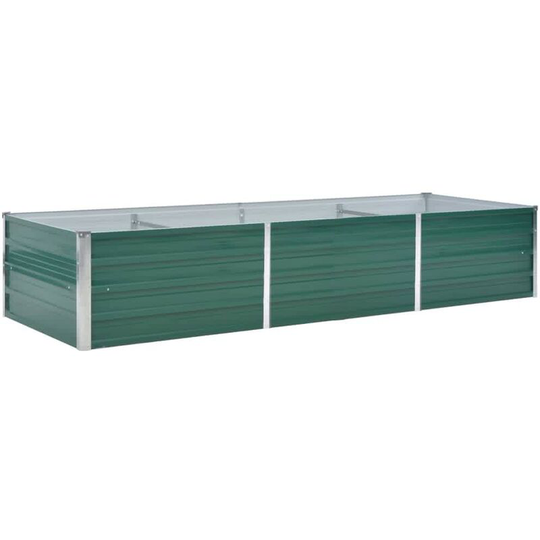 Garden Raised Bed Galvanised Steel 240x80x45 cm Green - Green