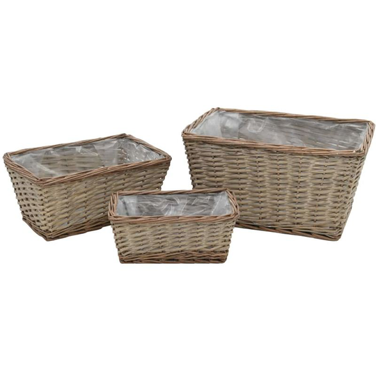 Raised Bed 3 pcs Wickewith pe Lining