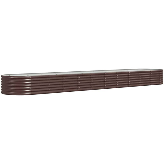 Vidaxl - Garden Planter Powder-coated Steel 440x80x36 cm Brown Brown