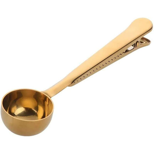 Coffee Measuring Spoon with Stainless Steel Clip, 2 in 1 Long Handle Coffee Scoop, Measuring Spoon for Protein Powder Tea Beans, Measuring Spoon