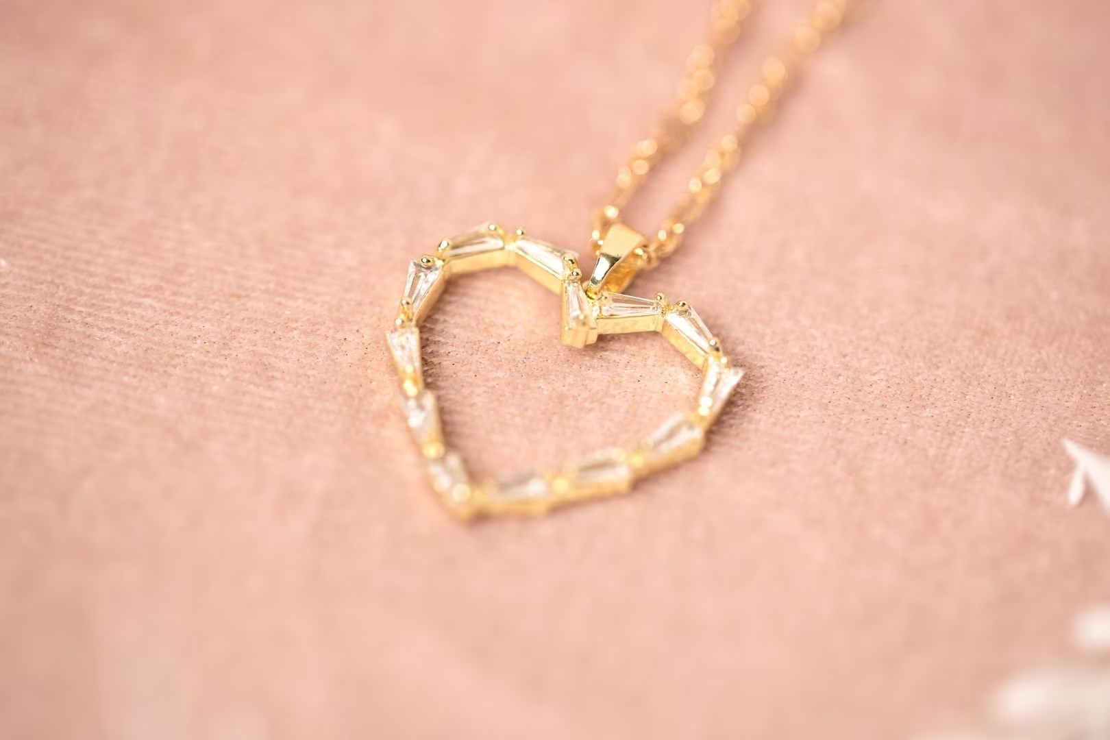 Diamond Heart Necklace | Gold ~ Christmas Holiday Season Gift