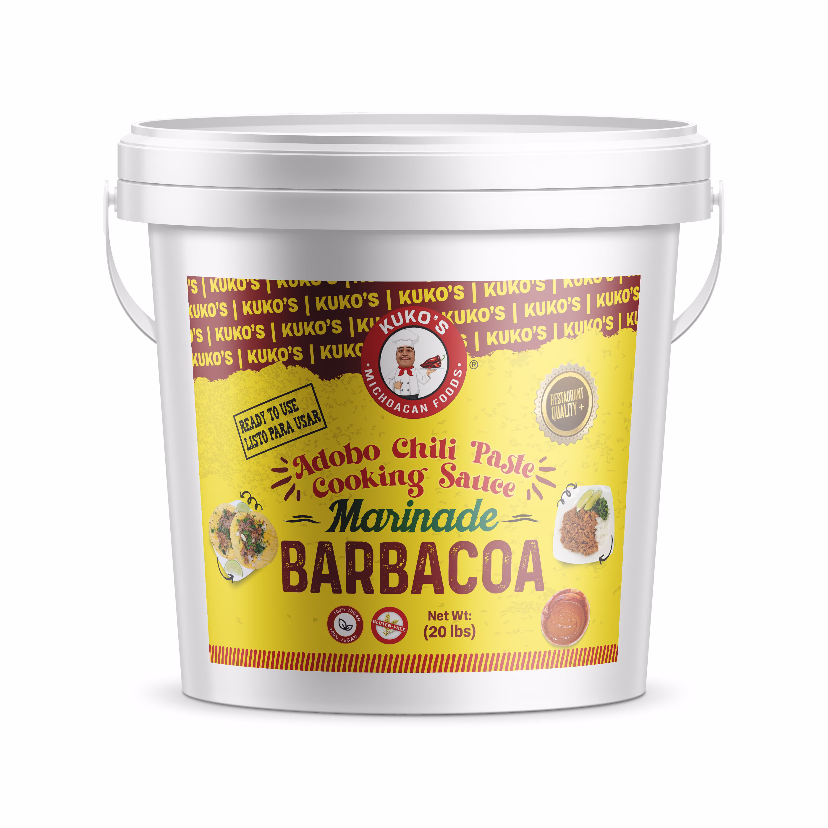 Barbacoa Adobo Marinade Chili Paste Bulk Cooking Sauce Authentic Flavors For Large Events Parties Restaurants Catering 20lbs Herbs Spices