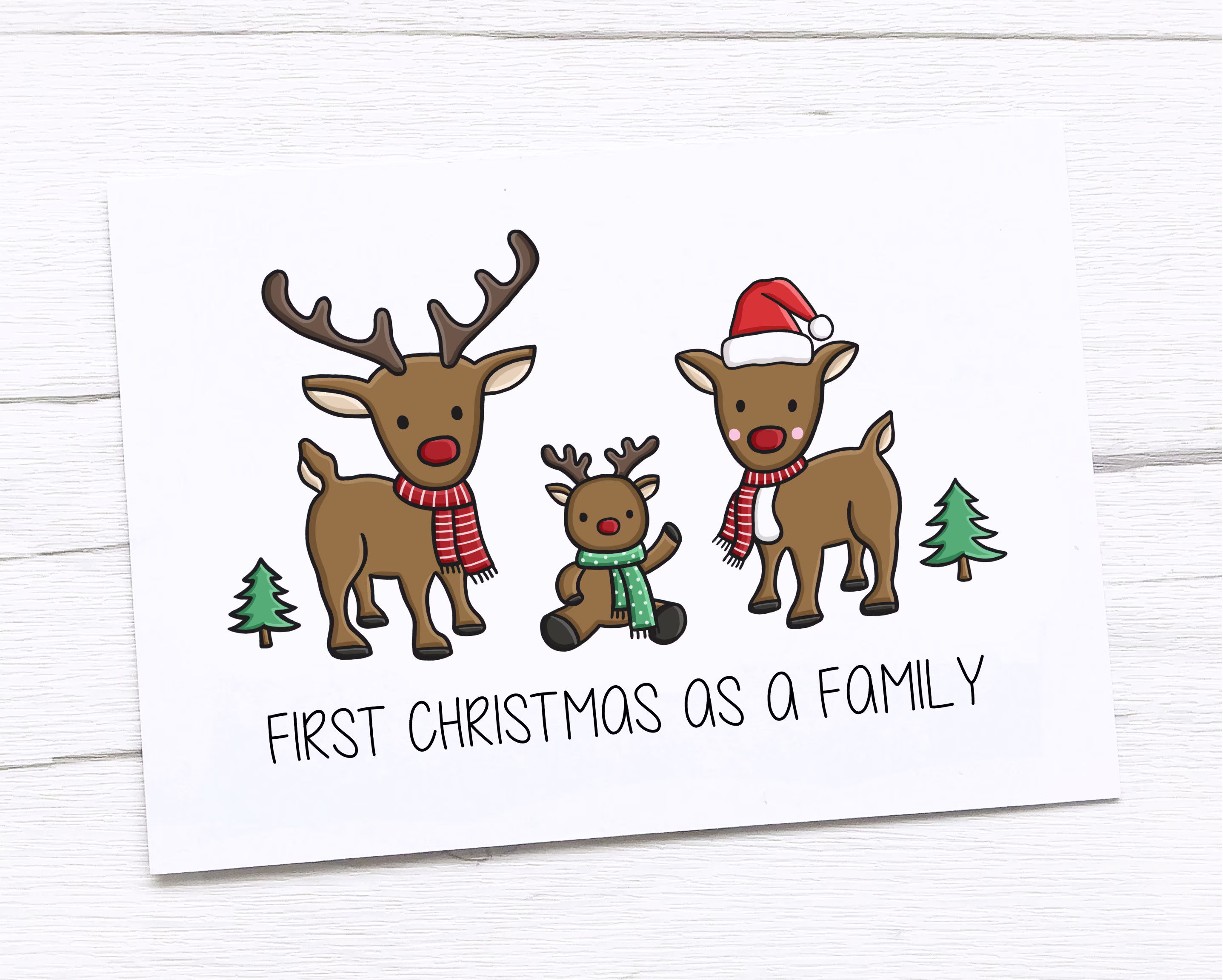 Happy Christmas Card | Merry First As A Family