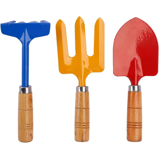 Gardening Tools, 3 Pieces Garden Tools, Gardening Tool Set, Stainless Steel Garden Tool Sets, for Farm, Garden Plants Indoor Outdoor