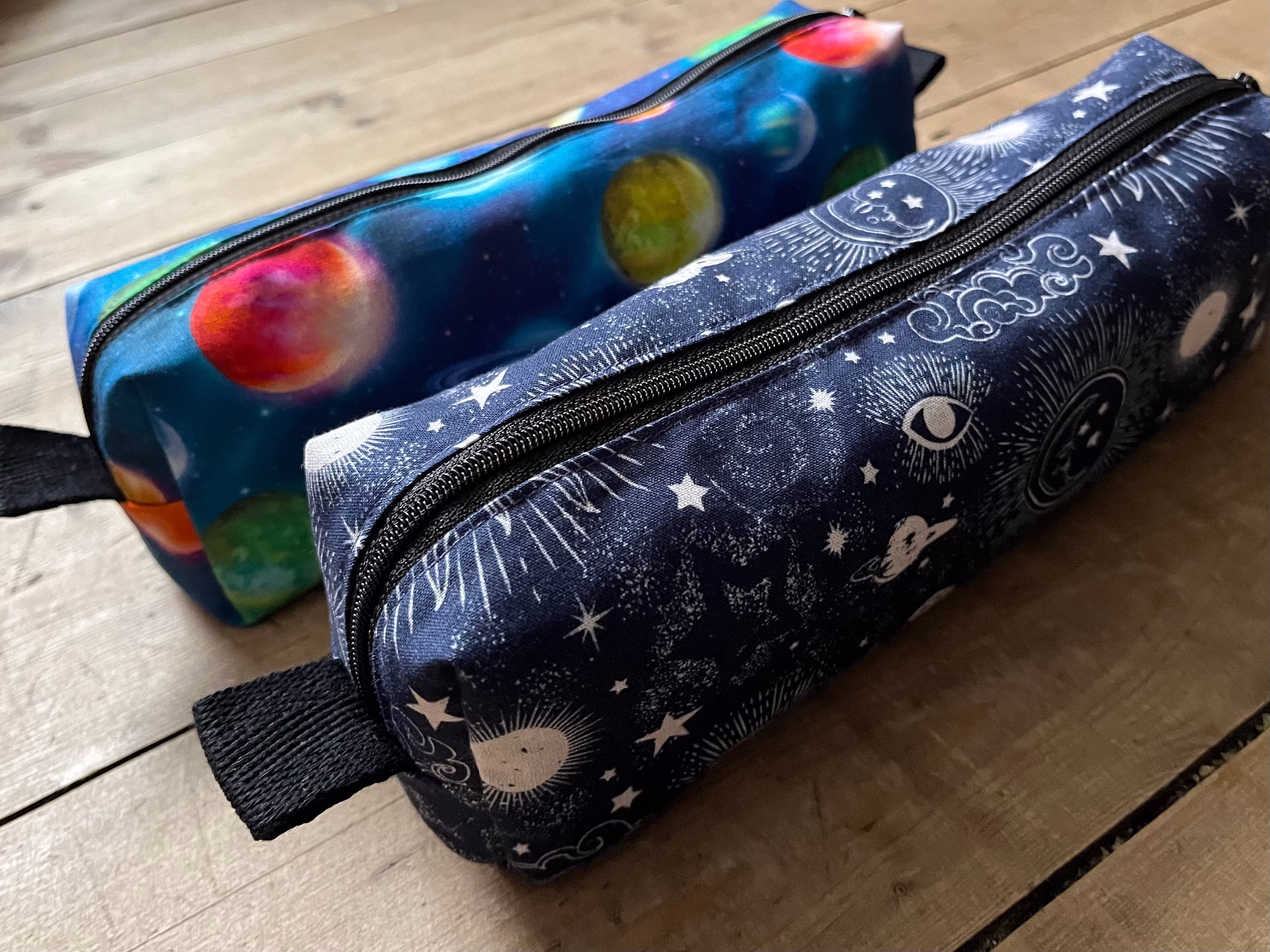 Constellations Pencil Case, Multi-Function Pouch. Planets Gift Idea, School Accessories, Sun & Moon