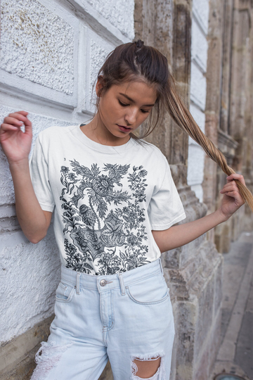 Textile Design #4 | 1719 - Unisex Organic T-Shirt, Vintage Style Art T-Shirt
