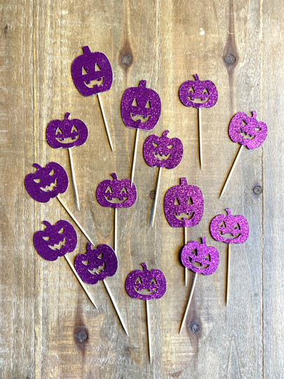 Halloween Cupcake Topper | 12Pc Double Sided Party , Seasonal Topper, Decor