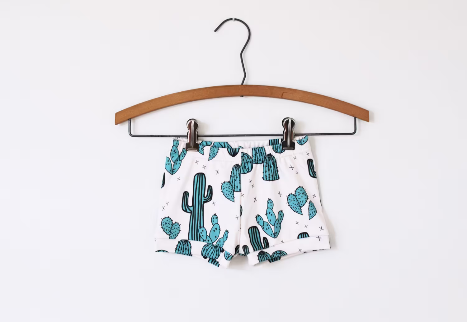 Baby Shorts in Cactus Print, Organic Shorts, Toddler Clothes, Organic