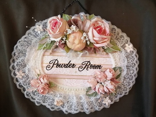 Wall Hanging, Powder Room, For Women, Bathroom, Shabby Chic, Bathroom Decor, Chic Decor