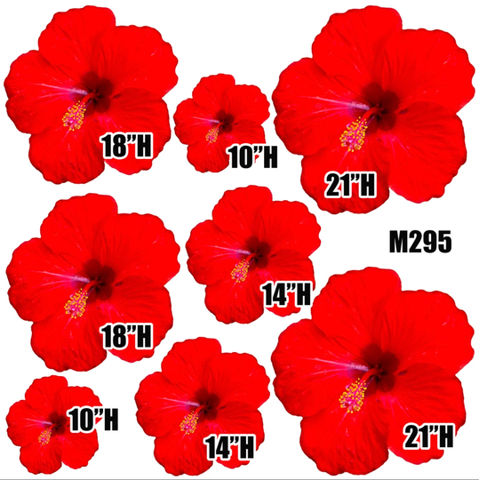 Hibiscus Flowers Yard Cards | M295Hs