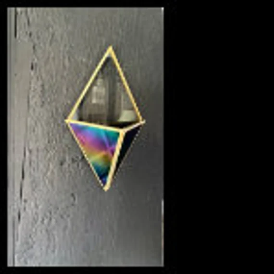 Handmade Stained Glass Brass Channel Diamond Planter