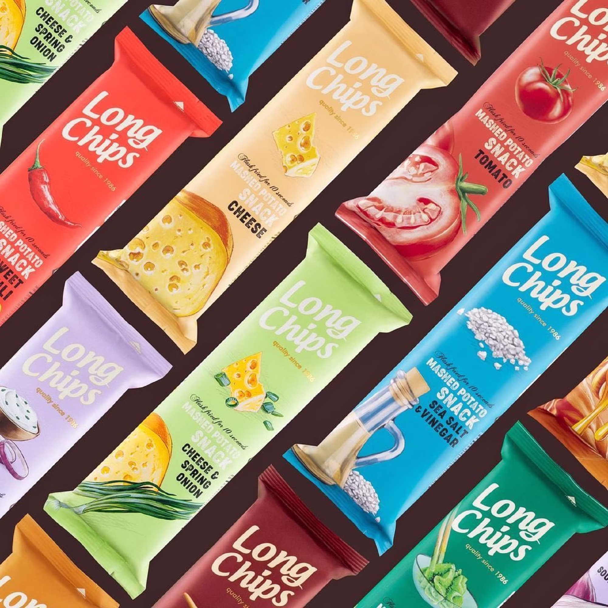 Set Of 18 Packs X 75G Pernes Long Chips Mashed Potato Snack 17 Flavors Mixed Veggie Available