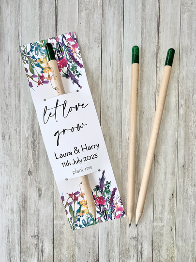 Seed Pencil Favours/Seed Pencil Personalised Favours