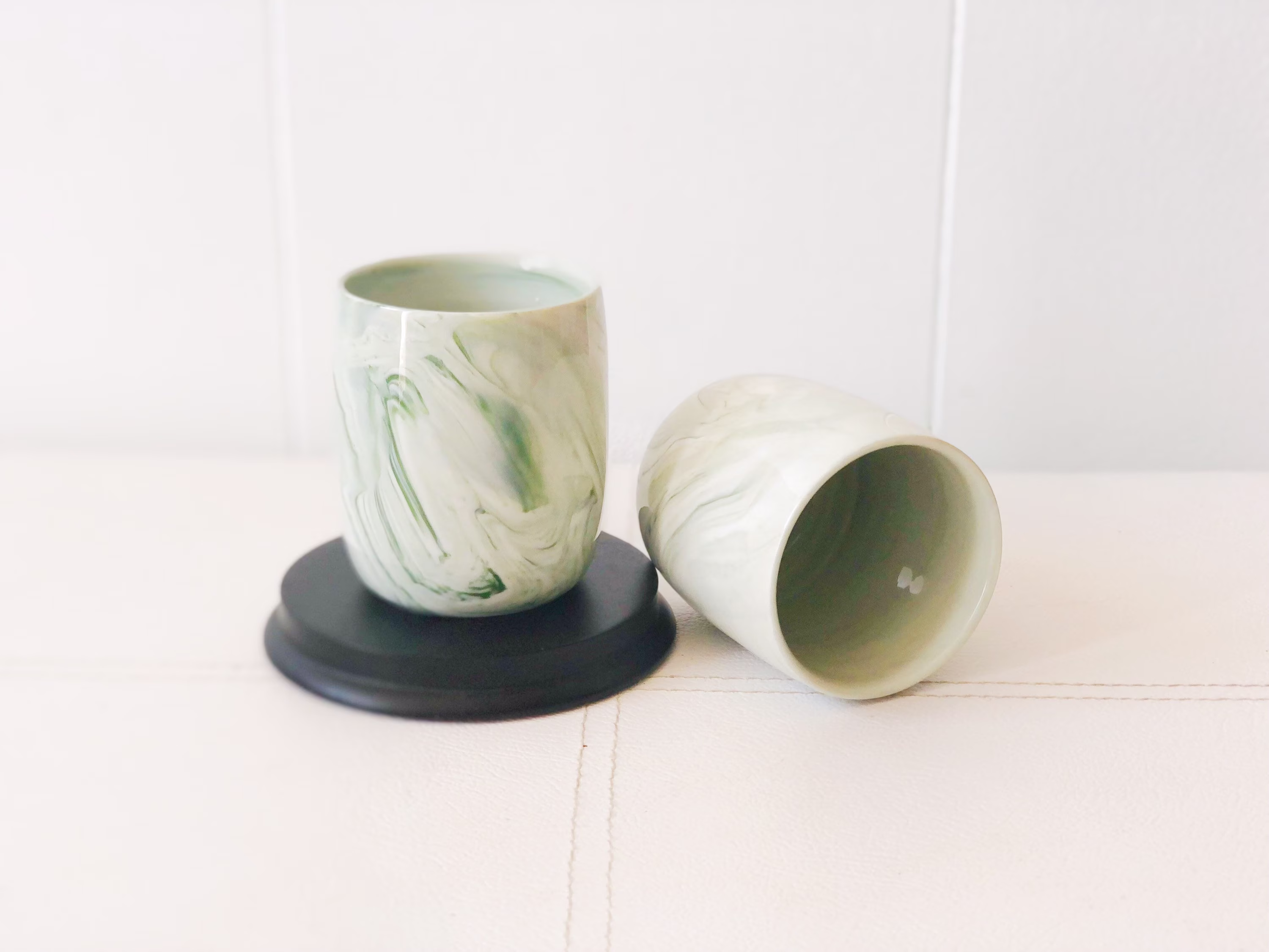 Marbled Ceramic Pot | Small Succulent Modern Planter Marble Indoor Gardening Minimalist Decor Unique Gift