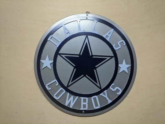 Dallas Cowboys Powder Coated Cnc Steel Wall Art