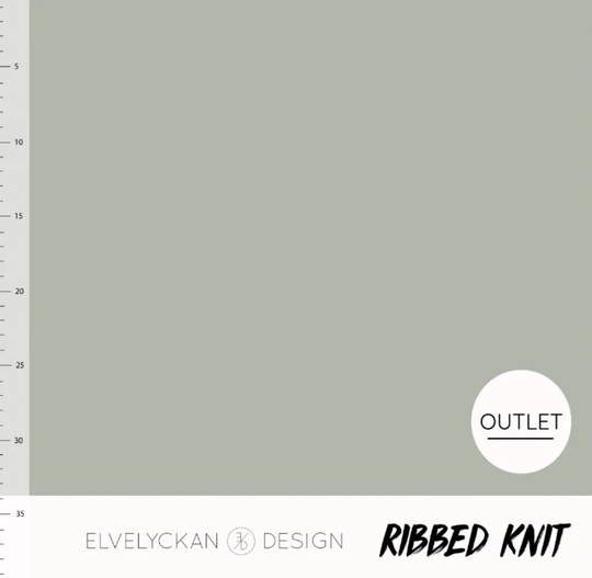 Elvelyckan Design Fabric/Sage Ribbed/Jersey Knit Outlet/Organic Jersey Knit/4 Way Stretch/Sold By The 1/2 Yard