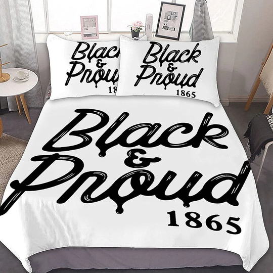 Black Proud African Comforter Set Queen Bedding Of 3, 1 Duvet Cover & 2 Pillow Shams All Season Microfiber With Pillowcase