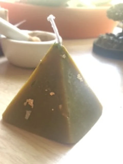 Powerful Pyramid Prepared Money Abundance Prosperity Ritual Candle, Money Drawing