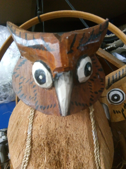 Hand-Crafted Owl Windchime 65 X 20cm