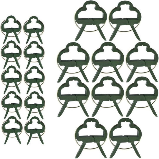 20 Pack Garden Plant Clips (2 Pack 2 Sizes) Adjustable Support Plant Clips for Grapevine Garden Vegetable Tomatoes