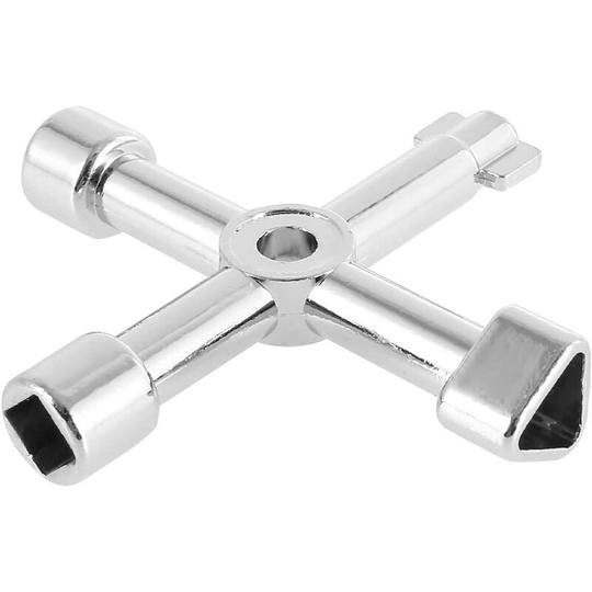Cross Triangle Key Multifunction Utility Key for Electric Water Gas Box Medicine Cabinet Opening Key