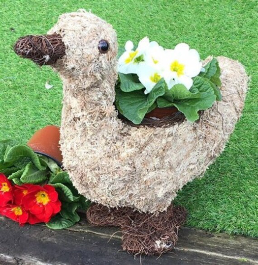 Duck Planter, Brushwood Planters, Figurine, Ornament, Statue, Animal, Ornament