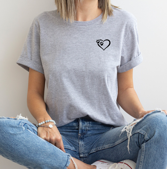 Dog Love Organic T Shirt, Dog Mama Shirt, Owner Gift, Gift For Mum, Lover Summer Shirt, Mom T-Shirt
