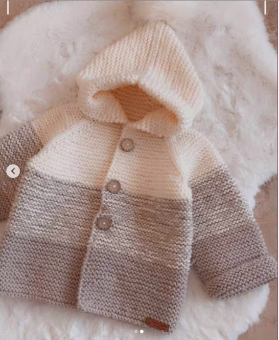 Knit Cardigan Baby, Organic Baby Cardigan, Hooded Baby Cotton Cardigan, Toddler Eco Cardigan