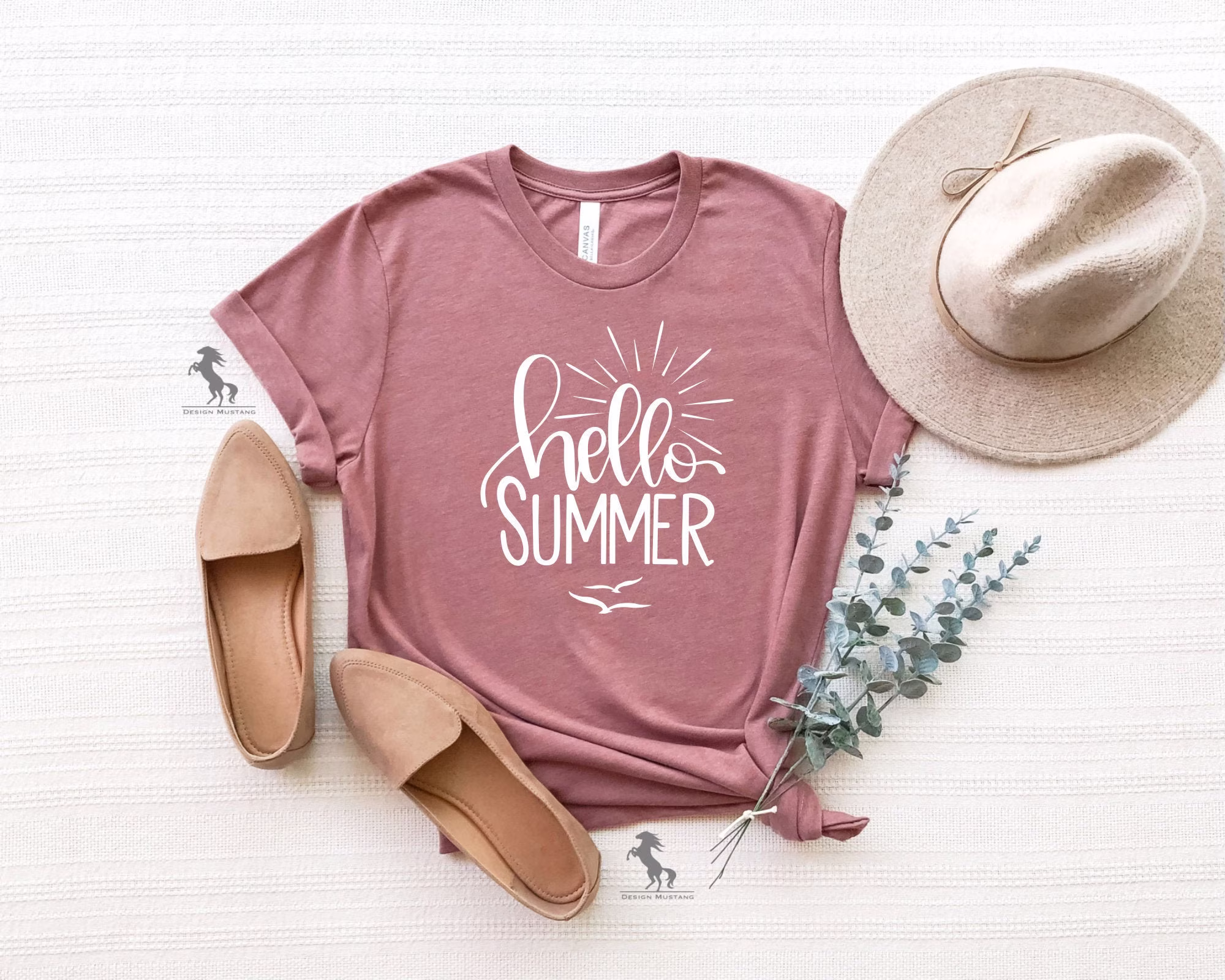 Hello Summer Shirt, Lovers Gift, Beach Season Vacation T-Shirt, Women's Tee