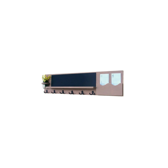 Chalkboard Mail Organizer - Coat Rack Holder Letter Jar Vase Wood