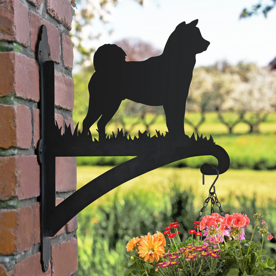 Akita Dog Hanging Basket Bracket/ Lovers/ Owners Gift/ Pets, Big Dogs, Garden Decoration, Metal Baskets For Plants