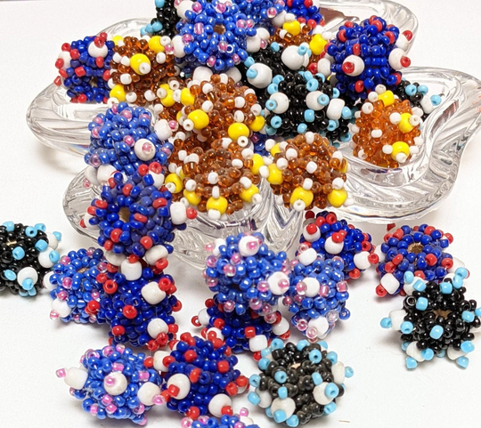 Mix Lot Glass Beads Seed Beads Bumpy For Bracelet Jewelry Making - Super Cute Bulk Diy Dainty Finding 30Pcs