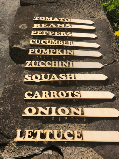 Custom Large Garden Markers, Garden Stake Labels, Veggie