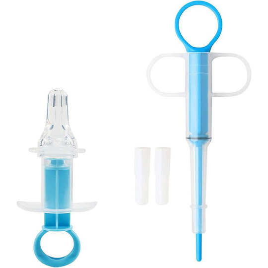 Betterlifegb - Animals Medicine Distributor, 2pcs Medicine Power Supplies Syringe, Plastic Pet Pill Gun with Flexible Tip for Dog Cats (Blue)