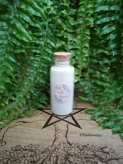 Fast Luck Powder, Jar, Bottle, Witch, Wicca, Wiccan, Witchy, Esoteric, Witchcraft, Spell, Ritual, Pagan, Herbs